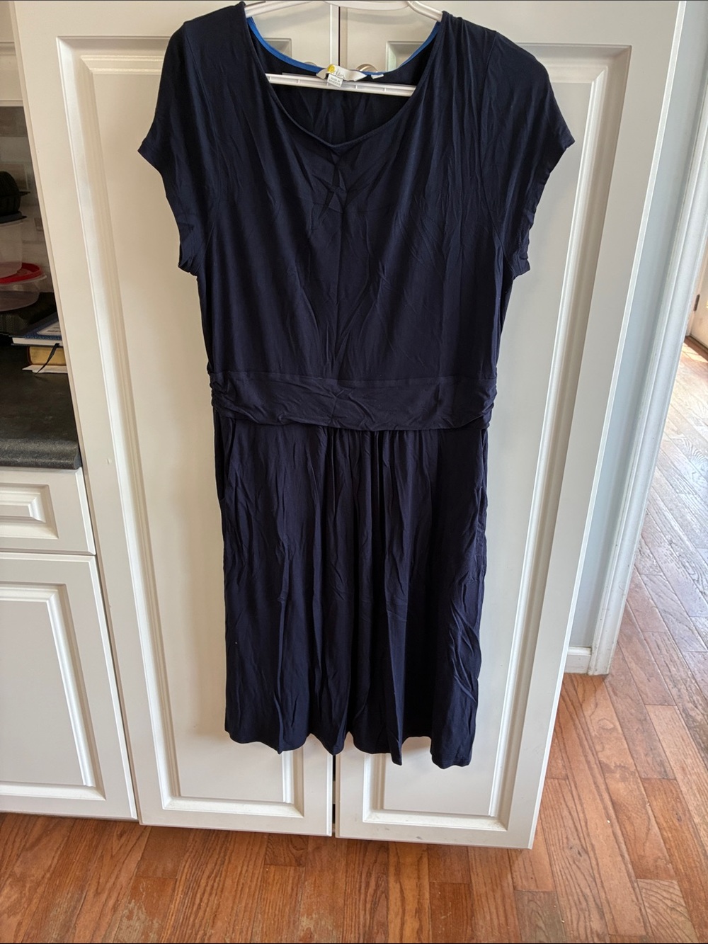 Boden Navy Short-Sleeve Midi Dress size 12